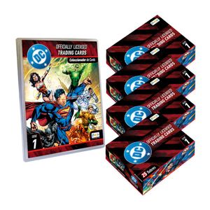 CARDS DC SERIE 1, BINDER COLECCIONADOR + 4 PAQUETONES (100 SOBRES)