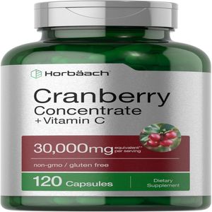 Horbaach Cranberry 30,000 Mg y Vitamin C 150 Capsulas