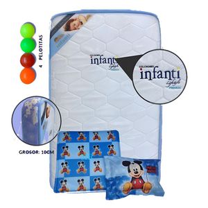 Colchón de Bebe para Cunas Pack and Play Celeste