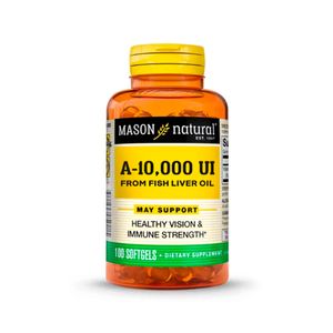 Vitamina A-10,000 Iu X 100 Cápsulas Blandas Mason