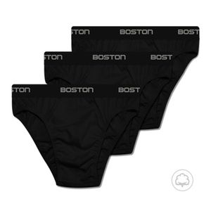 Pack X 3 Bikini Deportivo Con Elastico Visible Boston Negro