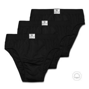 Pack X 3 Bikini Match Point Boston Con Elastico Recubierto Negro