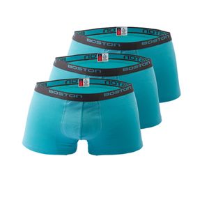 Pack X 3 Boxer Corto Rib Licrado Boston Turquesa