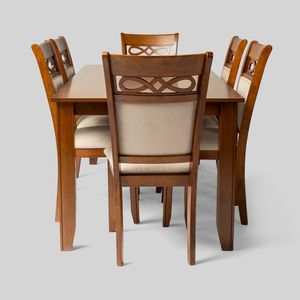Juego De Comedor Natalia 6 Sillas Marrón