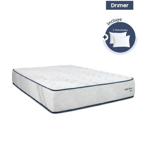 Colchón DRIMER Pocket Snow 2 Plazas  + 2 Almohadas