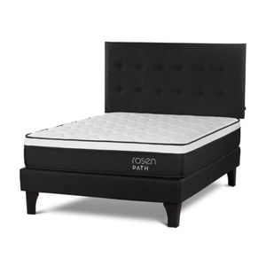 Dormitorio Europeo Path 2 Plazas + Respaldo West + 2 Almohadas