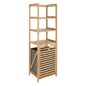 Mueble de Madera Bambú con Cajón Abatible 40x30x130 cm