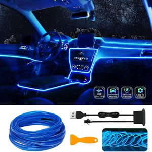 Luz Led Para El Interior Del Auto Azul  619AZ06