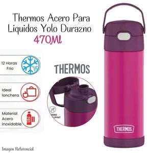Termo Yolo Térmico de Acero Thermos 470ml - Morado