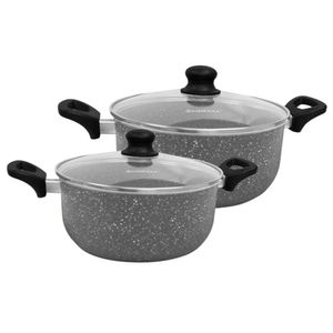 Juego de ollas Finezza FZ-X1705M ULTRAGRANITO 11 pzs Gris