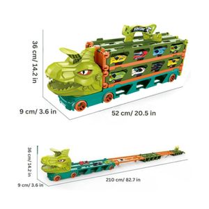 Pista de carros plegable de dinosaurios