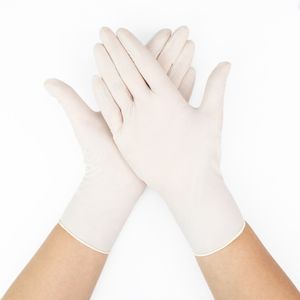 Guantes De Látex Empolvados Blancos Talla M Caja 100 Und