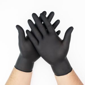 Guantes De Nitrilo Descartables Negros Talla XS Caja 100 Und