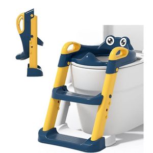 Adaptador de Baño y Escalera Portátil para Niños Azul