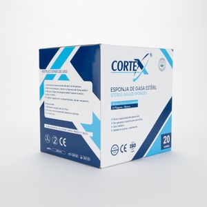Esponja de Gasa Estéril CORTEX de 10 x 10 CM CAJA 20 UND