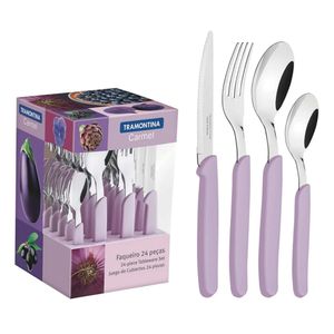 Set de cubiertos x24 piezas carmel - tramontina lila