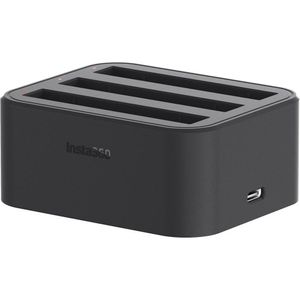 Insta360 Hub de Carga Rápida para ONE X2 - Carga Simultánea de 3 Baterías, Puerto USB Tipo-C, Indica