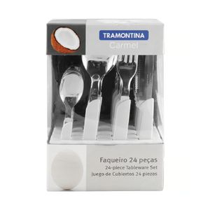 Jgo De Cubiertos Tramontina X24 Carmel Blanco