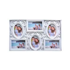Porta Fotos Marco Portaretratos Hogar 5 Fotos 50cm Blanco