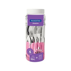 Juego de Cubiertos Tramontina Ipanema Rosado - 30 Piezas Elegantes