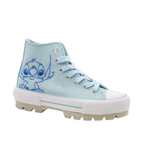 Zapatillas Mujer Stitch Botin Celeste
