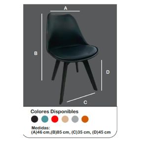 Silla de Comedor Clásica Vero color Negro TU MESITA
