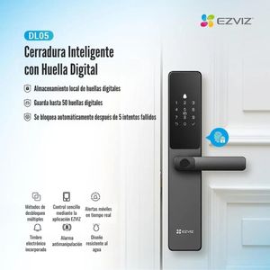 Cerradura EZVIZ Smart Lock DL05 Con Huella Dactilar IP65