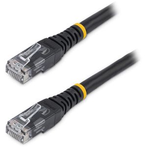 Cable de Parche Ethernet Cat 6 StarTech (1.8 m, Negro) - Conectores RJ45 Macho, Conductores de Cobre