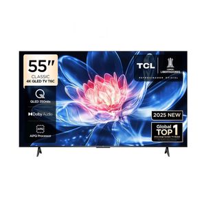 Televisor TCL 55" QLED Smart TV UHD 4K Año 2025 con Google TV 55T6C