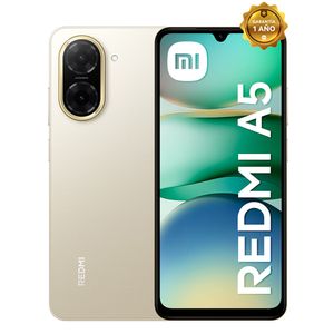 PREVENTA: Celular Xiaomi Redmi A5 4G 128GB, 4GB RAM, cámara principal 32MP, frontal 8MP, 6.88'', dorado