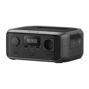 Estación de energía Ecoflow River 3 UPS portátil, 300W, 220-240 V, 12 V, con entrada para panel solar, gris