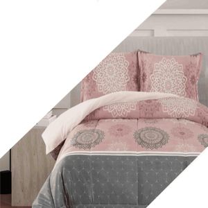 Set de Edredon 2pz Piel c/ Carnero Venezia 100% calidad de 5 Piezas R - 1