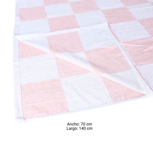 Toalla 100% Algodón Marron/blanco 70x140cm Orange