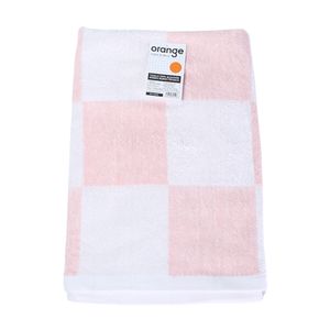 Toalla 100% Algodón Marron/blanco 70x140cm Orange