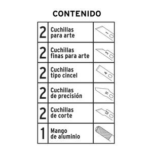 Juego de Cuchillas con 11 Piezas en Estuche Truper 17512