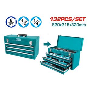 Set de Herramientas Manuales Total 132 pcs Maletin THPTCS71321