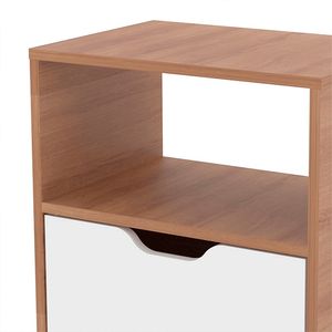 Velador con una puerta 2020 Home Essen - Almendra/Blanco