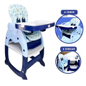 Silla de Comer Voyage Panda 2 Niveles con plato az