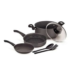 JUEGO BATERIA COCINA X6 PARIS + JGO UT.X3 ROJO- TRAMONTINA- 75286018