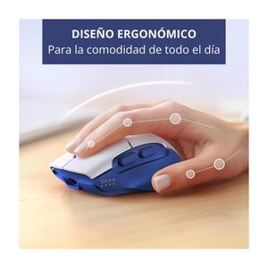 Mouse BTM001 MEETION Inalámbrico Bluetooth Recargable y Ergonómico Azul