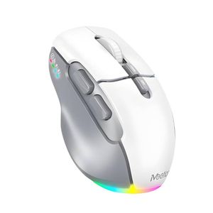 Mouse BTM001 MEETION Inalámbrico Bluetooth Recargable y Ergonómico Gris