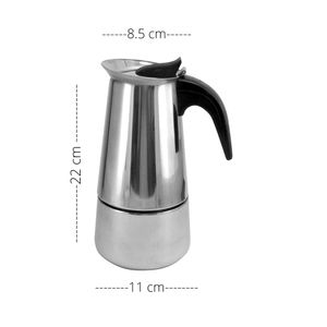 Cafetera Italiana Expresso 9 Tazas en Acero Inoxidable