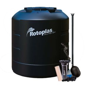 COMBO Tanque de Agua Rotoplas Negro Plus 1100 litros + Kit de Accesorios + Electrobomba Periférica Werken 1 HP XKM80-1 40L/min