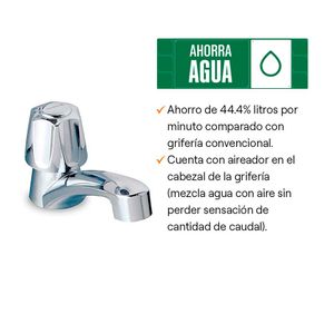 COMBO Trebol: Taza Universal Blanco + Tanque para inodoro Rapid Jet Plus Blanco + Lavatorio Fontana Blanco + Llave de Lavatorio Grazia Baja Plata