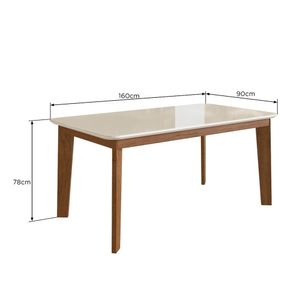 Mesa de Comedor 2020 Home 1.60 X 0.90 - Canela  / Off White