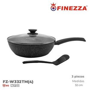 Sarten Finezza Ultragranito de 32 cm con Tapa 3 Piezas FZ-W332TM