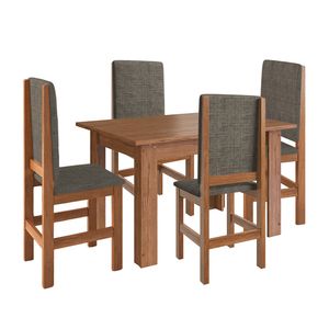 Juego de Comedor 2020 Home 1.14X0.84 Canela 4 Sillas