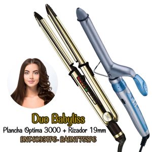 Combo Babyliss Optima 3000 Dorada+ Rizador Pro Nano Titanium 19mm