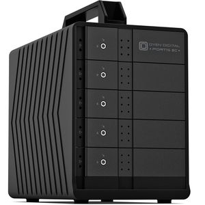 Oyen Digital Fortis 5C 60TB - Array Externo USB 3.2 Gen 2 con 5 Bahías para Discos Duro de 12TB, Ven