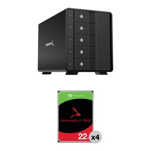 Sabrent USB 3.2 Gen 2 Estación de Acoplamiento sin Bandeja para 5 Discos Duros SATA de 3.5" - Kit de